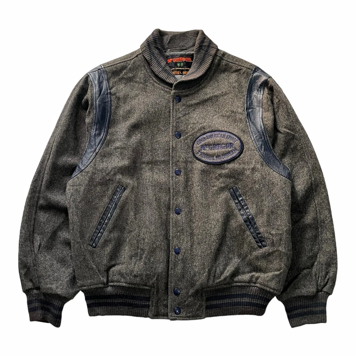 Letterman Gray Original Vintage Outerwear Coats & Jackets for Men 