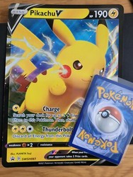 Pikachu V SWSH061 Jumbo Black Star Promo
