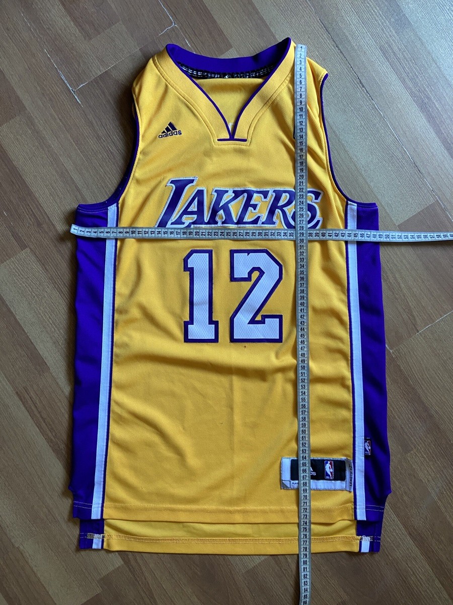 LOS ANGELES LANKERS NBA BASKETBALL SHIRT JERSEY ADIDAS sz S MEN