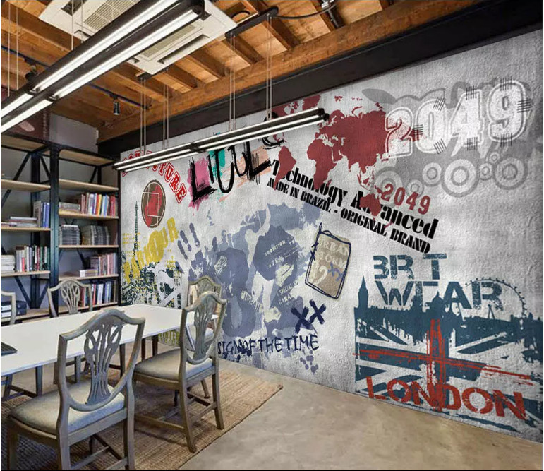 3D Retro Doodle 10880NA Wallpaper Wall Mural Removable Self-adhesive Fay