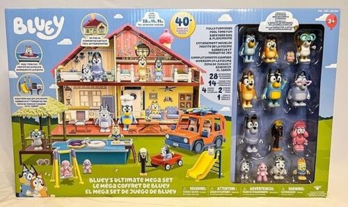 Bluey's Ultimate 40+ Piece Mega Set with House, Pool, Vehicles & Figures - Afbeelding 1 van 7