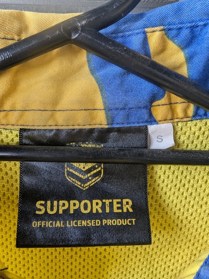 Camisa de trabajo Parramatta Eels NRL alta visibilidad amarilla con botones manga larga  Foto 3 de 4