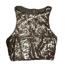 70  s Disco Sequence Crop Top Small