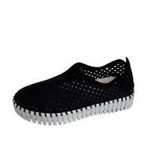 Ilse Jacobsen Tulip Slip on Shoe Platform Loafer Black size 40 9.5-10 US