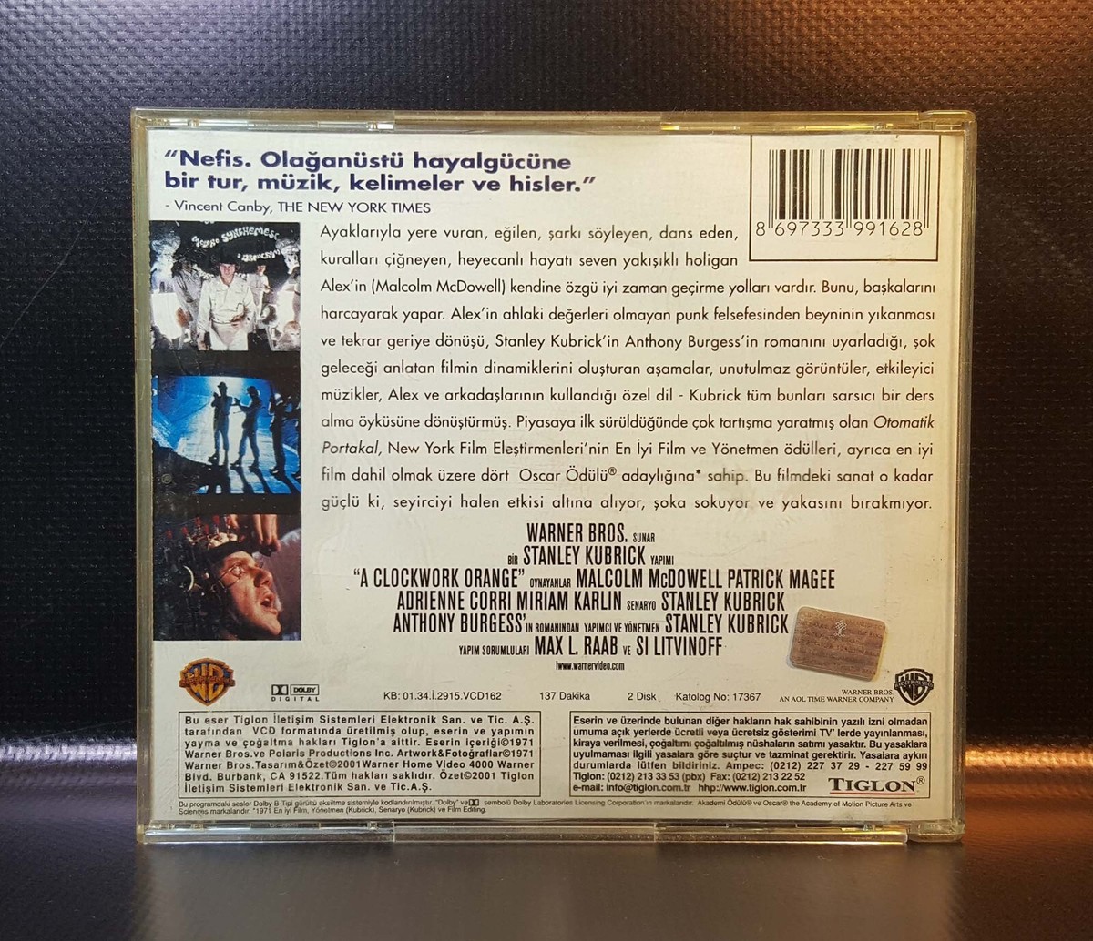 VCD A Clockwork Orange / Stanley Kubrick 1971 Turkish SUB Video CD VCD A Clockwork Orange / Stanley Kubrick 1971 Turkish SUB Video CD