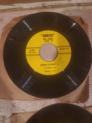 1957 Military Ameco Code Course 6 Record Lessons 11-22 45rpm Untested - Picture 12 of 14