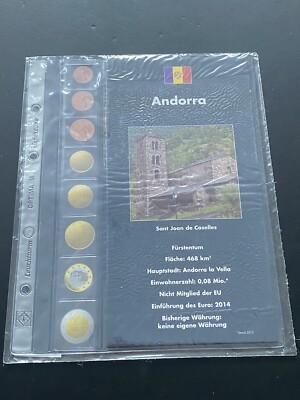 Leuchtturm OPTIMA Nachtrag Euro-Kursmünzen Andorra 2014