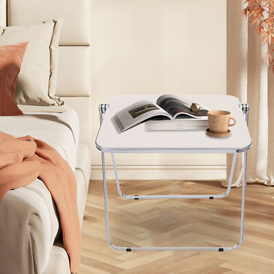 Foldable Acrylic Tray Table, Modern TV Tray, Small Folding Desk Space-Saving