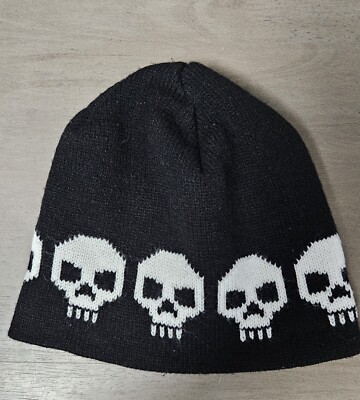 skull ビーニー y2k y2k roen スカル スワロフスキー ビーニー ニット