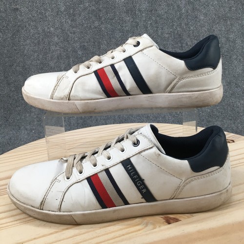 Tommy Hilfiger Shoes Mens 10 Thyme Sneakers Faux Leather Lace Up Casual Low Top - Picture 2 of 17