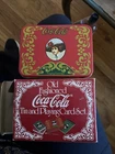 Coca Cola Vintage Playing Cards in Tin Box 2 Decks of Unopened Cards
