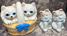 Vintage Persian Cat Salt & Pepper Shakers Lot Of 2 Sets