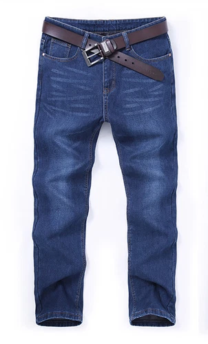 Hombre Invierno Grueso Térmico Jeans Forrado de Vellón Denim Pantalones Algodón Cálidos Pantalones - Imagen 11 de 17