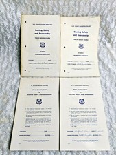 1972-U.S. COAST GUARD AUXILIARY BOATING SAFETY AND SEAMANSHIP-TEST BOOKLETS-USED