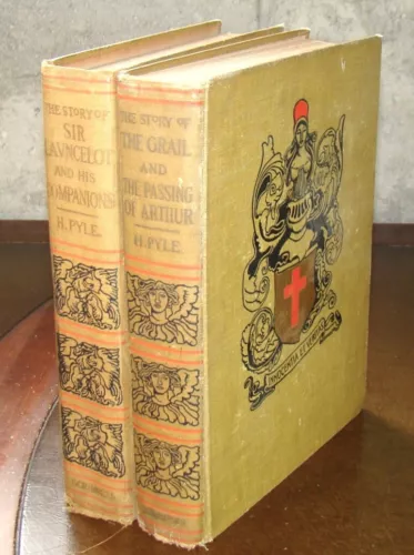 King Arthur Grail Launcelot ~2 Vintage HC 1919-1920~ Howard Pyle Illust Classic