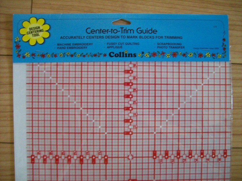 NIP Collins Center-to-Trim Guide for Quilting Embroidery Sewing Applique Crafts