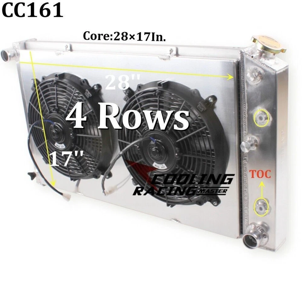 4 Row/Core Radiator Shroud Fan for 1972-1980 GMC G15 G1500 G25 G2500 G35 G3500 - Image 4 of 4