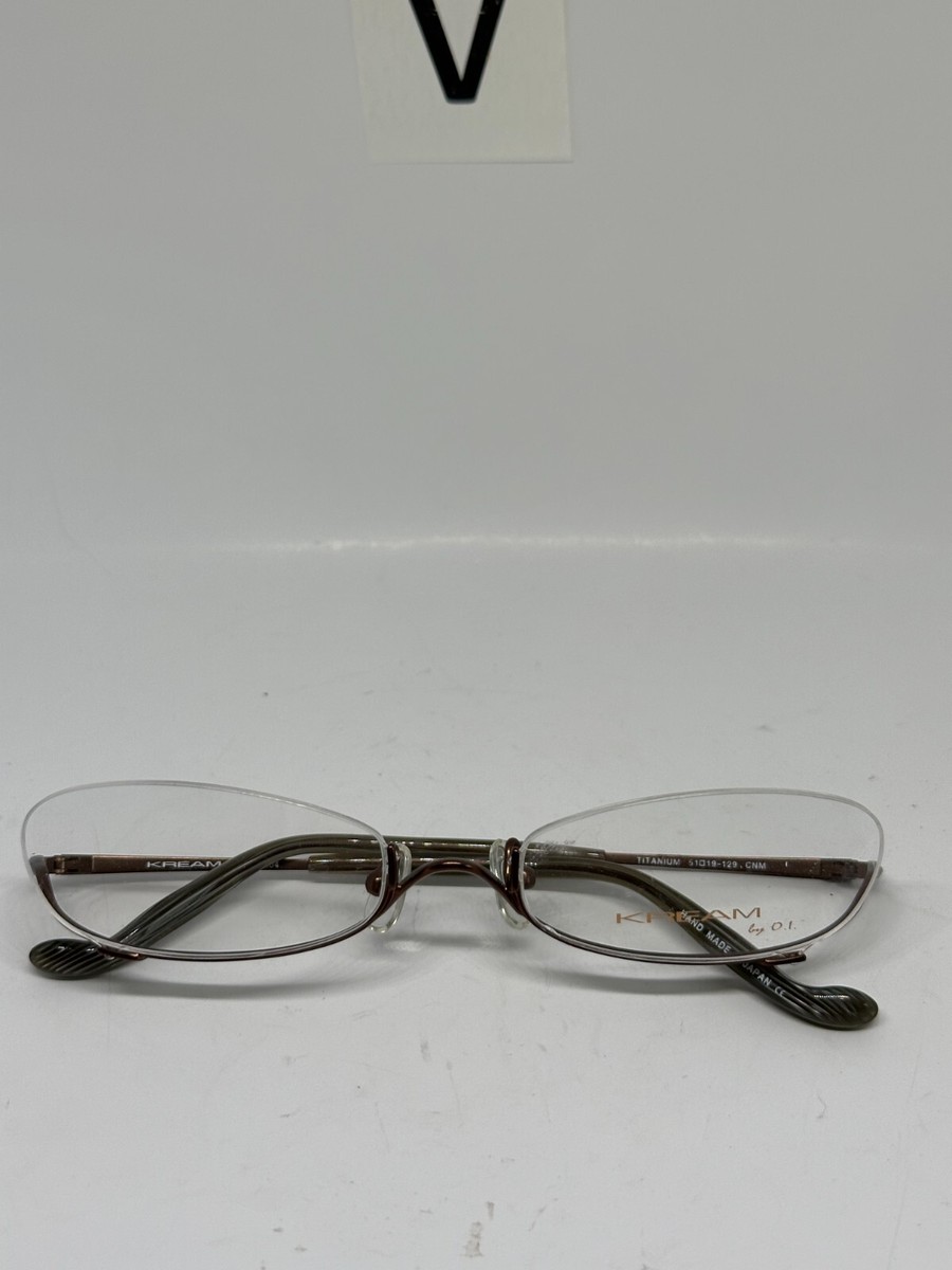 kream by o.l. Eyeglasses Frames ONLY Japan kr01 48-18 BRG Burgundy full rim kream by o.l. Eyeglasses Frames japan kr06 51-19 140 sil  main image 4