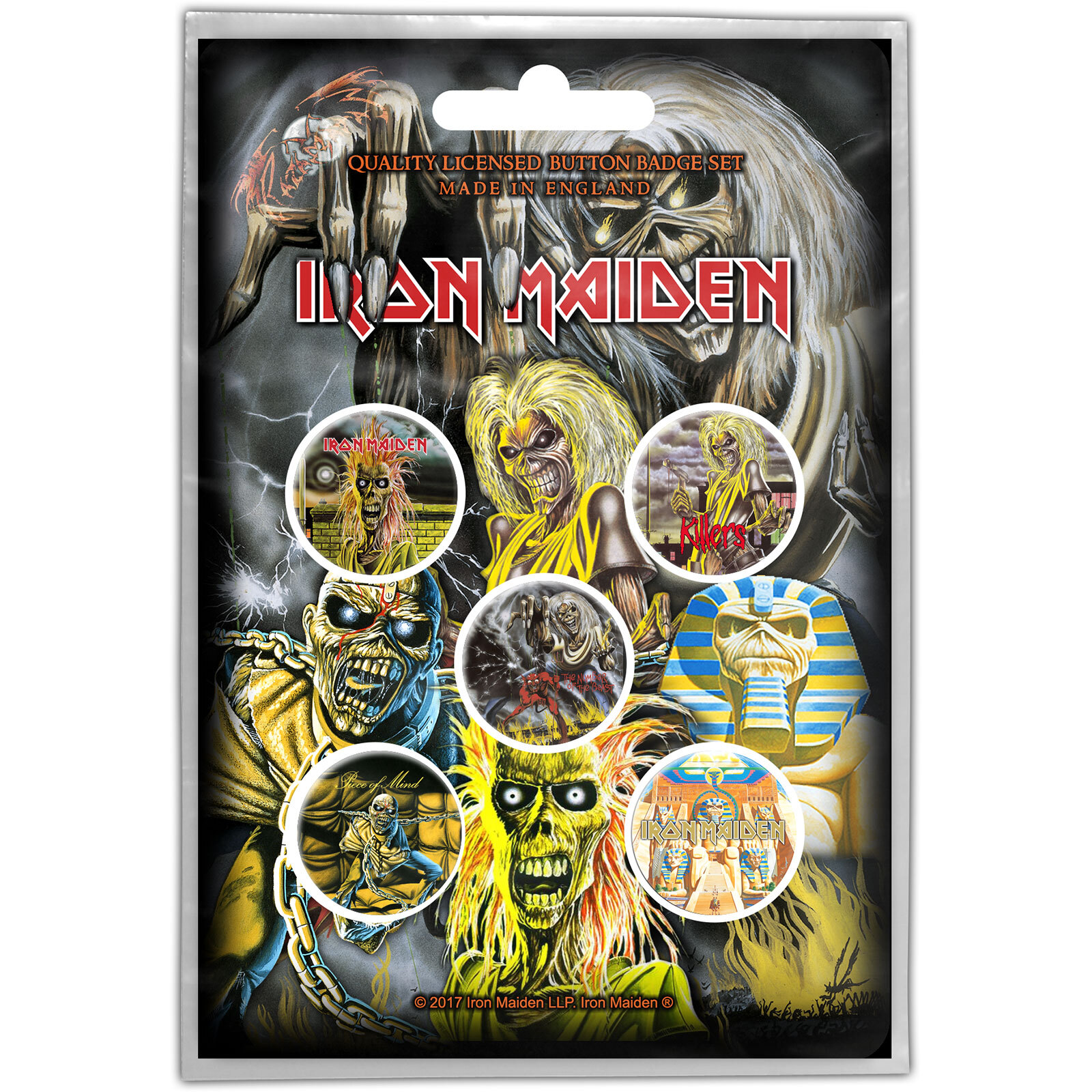 1905308 3305563 Merchandising Iron Maiden: Early Albums Button (Badge Pack)