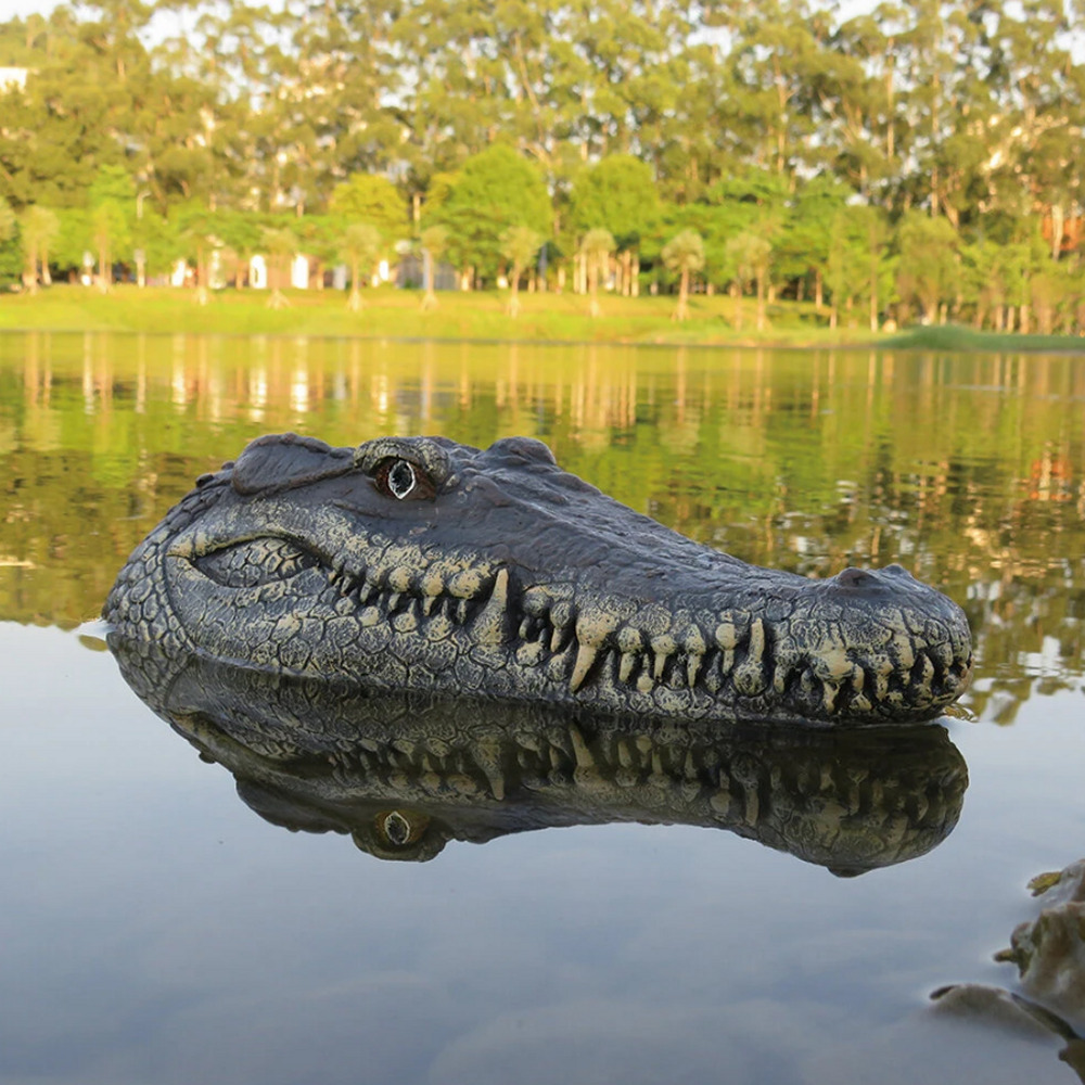 Realistic RC Alligator Head Boat Remote Control Crocodile Kid Toy Halloween Prop