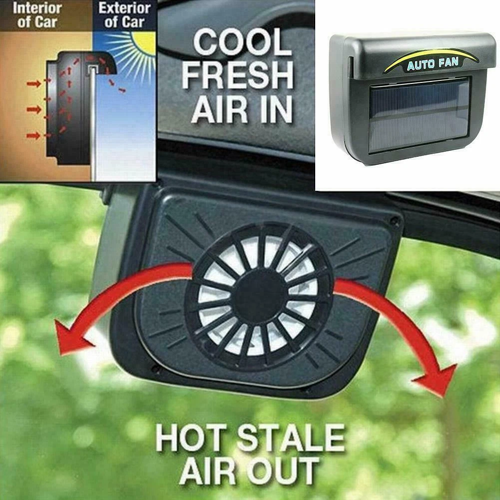 Solar Powered Car Exhaust Fan Air Vent Cool Fan Auto Cooler Ventilation Hot  sale | eBay