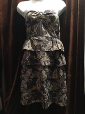 A19100129 J Crew Strapless Purple Print 100% Cotton Dress 2