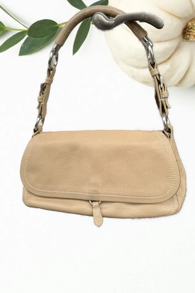 Authentic Vintage Prada Small Shoulder Bag Nude w COA - Image 3 of 4