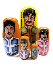 The Beatles SGT. Pepper's Russian Nesting Doll 5 PC Matryoshka Stacking Doll Set