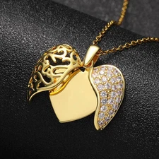 Heart Locket Pendant Necklace – Openable Gold or Silver – Stainless Steel Gift