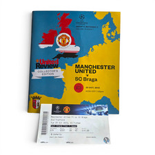 TICKET  & Programme 2012/13 Manchester United v Braga Champions League MUFC