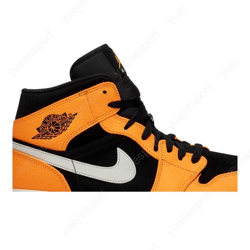Air Jordan 1 Mid Orange Black 554724-062 | eBay