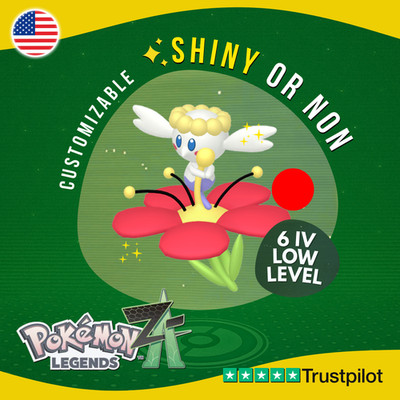 Flabébé Red Shiny or Non   6 IV Pokémon Legends Z-A Legit Customizable ZA Z A