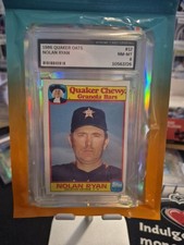 1986 Topps Quaker Chewy Granola Bars - Nolan Ryan #12 MINT Graded 8