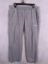 VTG Y2K Nike Sweatpants Men's Size L Gray Blue Tag 90's Joggers Baggy Read