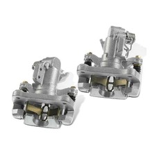 2 Rear Brake Calipers w Brackets 1-Piston Steel Acura Integra Civic del Sol