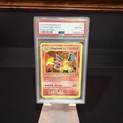 PSA 8 Charizard 11/108 Pokemon XY Evolutions Holo - English
