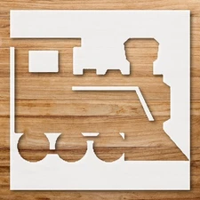 "Unique Train Silhouette Stencil for Creative Crafting Projects - StencilAir"