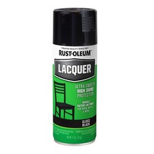 Rust-Oleum 1905830 Lacquer Spray Paint, 11 oz, 11 Ounce Pack of 1 , Black