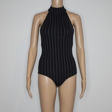 Artistic Dance Designs Girl's Black Pinstripe Leotard Leo Costume in size LC