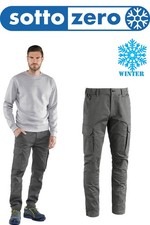 Pantalone da lavoro invernale SOTTOZERO in cotone elastico cargo  multitasche SC