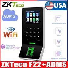 ZKTeco F22 WiFi ADMS TCP/IP Fingerprint Access Control Time Attendance System US