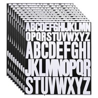 10 BläTter Vinyl Buchstabenaufkleber 1 Zoll 2 Zoll 520Stk Buchstaben Weiß