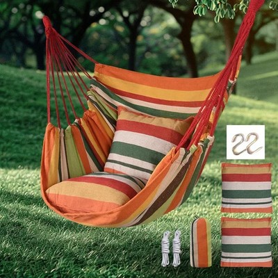 Outdoor Hängematte Stuhl Leinwand Schaukel Sitz Freizeit Garten Camping