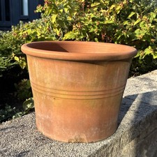 Vintage Made in Italy EV34 Terracotta Garden Patio Planter Plant Pot H25cm D34cm