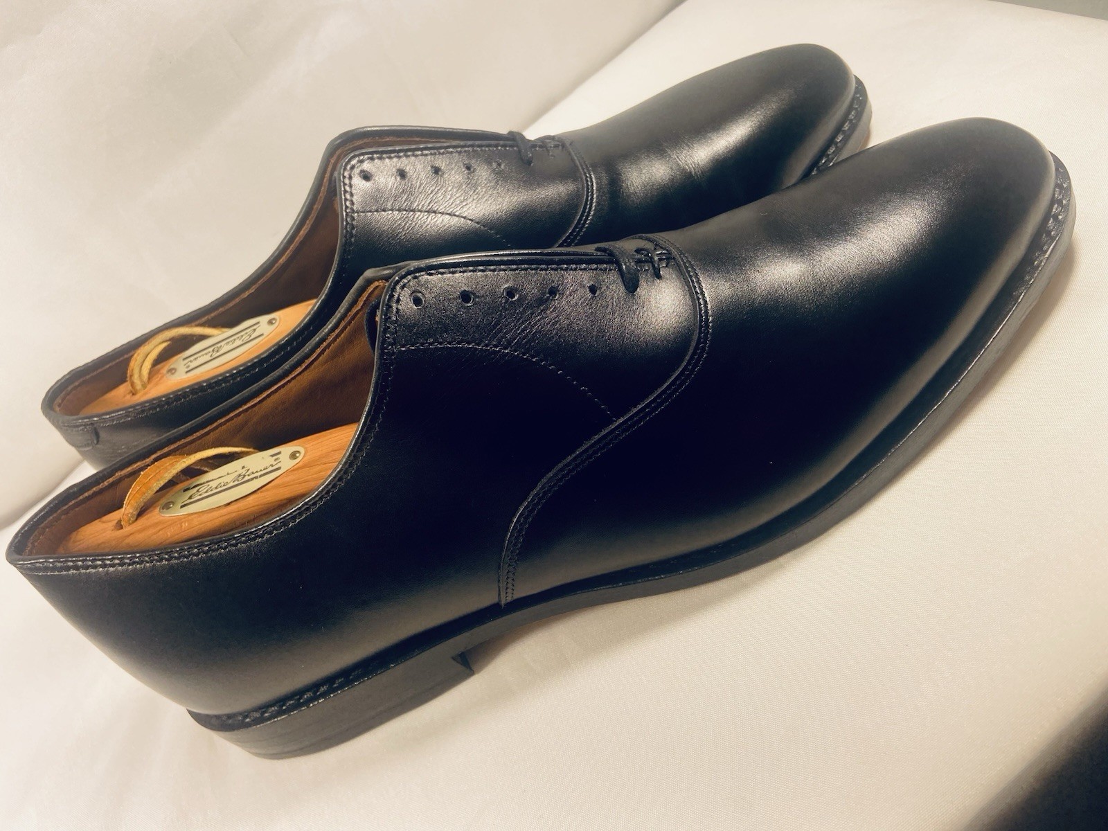 ALLEN EDMONDS Carlyle Plain Toe Oxford Dress Black 8830 Men's Size 10.5D $450