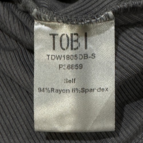 Tobi Womens Dress Size M Gray Rayon Blend Stretch Sleeveless Minimalist Flowy - Picture 7 of 7