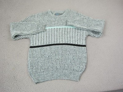 Vintage Weekends Sweater Mens Extra Large XL Green Black Knit California 80s