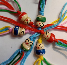 Minkaklecks   10x Mini Gl&uuml;cksp&uuml;ppchen  Holz  Gl&uuml;ck Gl&uuml;cksbringer China  XS