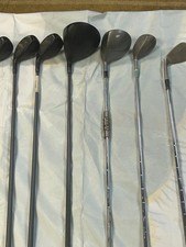 Mixed 19 Golf Club Set Lot Irons Woods Putters, With Bag