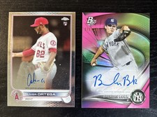 Lot Of 2 Autographs MLB Baseball New York Yankees, Anaheim Angels Ortega/ Beck